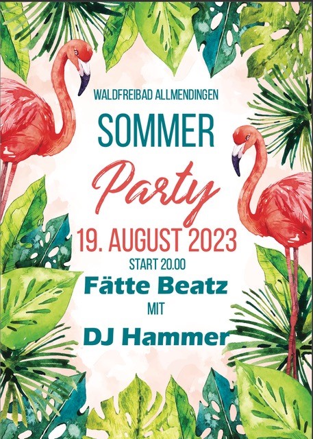 Plakat Sommerparty