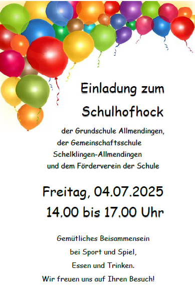 Plakat mit Informationen zum Fest